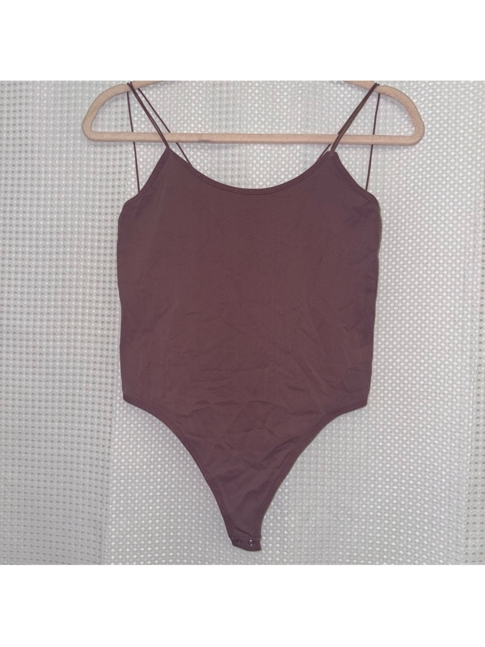 Free People dusty purple strappy back bodysuit M/L NWT